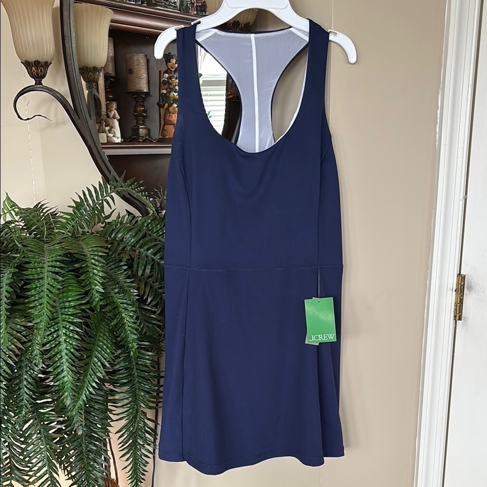 Brand New J.Crew Navy Blue Cloudstretch Sporty Racerback Tennis Activewear Dress